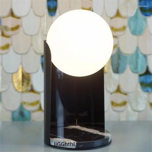 Table Lamps Nordic Lamp Modern Glass Shade Desk Light LED Home Decor Living Room Bedroom