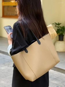 Evening Bags Women Casual Totes Large Capacity Shoulder Bag Office Ladies Work Handbag Cowhide Genuine Leather Shopping Composite Bolsa