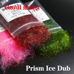 Iscas 5bags/conjunto super fino prisma gelo dub mosca amarração de dublagem material de dublagem de brilho sintético para ninfas Scud Salmon Trout Flies