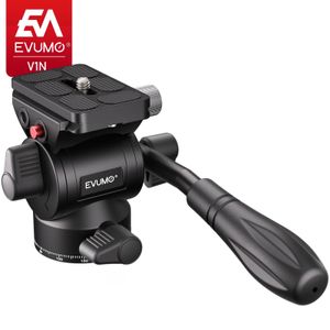 Mini Video Head Hydraulic Fluid TripoD Head Aluminium Panoramic Camera Mount Arca Swiss Quick Release Plate Max Load 4kg8.82lbs 240322