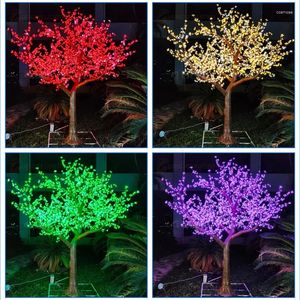 Dekorativa blommor Naturliga trädstam Led Artificial Cherry Blossom Light Christmas 3M Höjd 110/220V Regntät utomhusanvändning