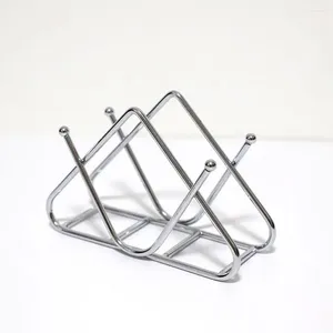 Kitchen Storage Paper Towel Rack Stainless Steel Triangle Holder With Capacity For Office Polished Napkin Dispenser Tissue