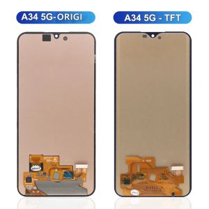 100% getestet für Samsung A34 5G SM-A346E A346B LCD-Anzeige-Touchscreen mit Frame-Digitalisierer-Ersatzteilen