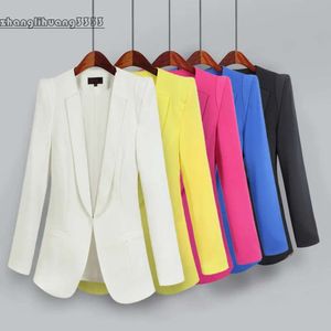 Suits Blazers Women's Korean Blazer Suit Jacket Women Autumn Spring Long Sleeve Notched Collar Work 3Xl 4Xl 5Xl R654 230311