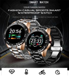 Nowy Smart Watch Mężczyźni IP67 Wodoodporne śledzenie fitness dla Android iOS Steel Band Sports Men Smart Watches1704990