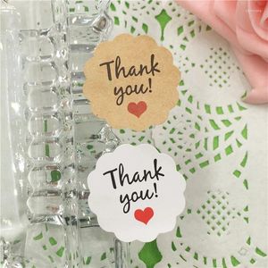 Party Decoration Paper Sticker Flower Shape Thank You Thanksgiving Day Stickers Self-adhesive Gift Souvenir Sealing 600Pcs/Lot