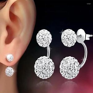 Stud Küpe Promosyon Shambhala Çift Top Tasarım 925 STERLING Gümüş Renkli Bayanlar 'Kadın Mücevherleri için Doğum Günü Hediyesi Oorbellen