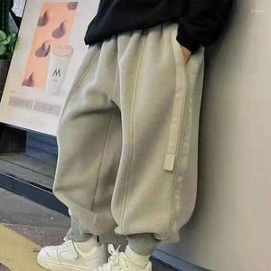 Hose 2024 Spring Elegante Mode Harajuku Slim Fit Kinder Kleidung Lose Casual Hosen passen alle Schweiß -Solid -Taschen Jogginghosen