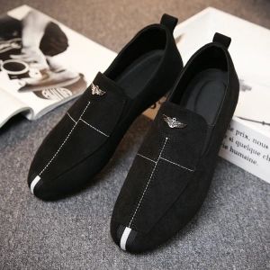 Slippers New Fashion Men's Flat Shoes Casual Leather Loafers A Pedal Lazy Shoes Dress Shoes Loafers for Men Plus Size Mocassin Homme