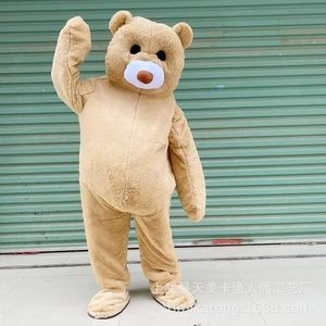 2024 Tanz Teddybär Maskottchen Kostüm Netto Rotbär Anzug Menschen tragen Wanderschuppenpuppe