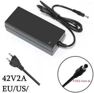 All Terrain Wheels 36V Lithium Battery Charger Output 42V 2A DC 5.5x2.1mm For 10 Series Electric Skateboard E-Bike Scooter With Led