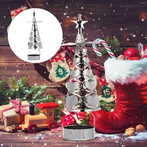 キャンドルホルダー金属回転ホルダー：クリスマスの木型キャンドルスティックホルダースタンドティーライトアロマバーナーチャームデスクトップ暖炉