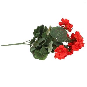 Dekorativa blommor kransar 1 gäng 36 cm konstgjorda pelargon röda rosa växter blomma för festträdgård hem god juldekor drop de oty7i