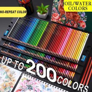 Ołówki Z30 200/180/150/120/72/48/24 Color Olej Kolor Pencil Professional drewno miękkie akwarela do szkolnego szkicowce materiały sztuki