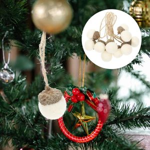 Dekorativa figurer julgran hängande hänge diy filt tallkottbollar borddekorationer ornament 10x2x2cm