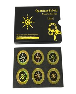 Quantum Shield Sticker Mobiltelefonklistermärke för mobiltelefon Anti -strålningsskydd från EMF Fusion Excel Antiradiation 6PCSBOX4436009