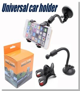 Car Mount Long Arm Universal Windshield Dashboard Mobiltelefon Bilhållare 360 ​​graders rotationsbilhållare med stark sugkopp x2232014