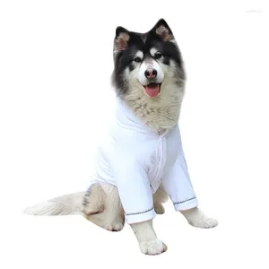 Dog Apparel Big Bathrobe Large Pet Bath Towel Absorbent Puppy Coat Autumn Winter Microfiber Soft Pajamas Clothing For Cat