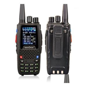 Walkie Talkie KT8R Quad Band UHF VHF 136147MHz 400470MHz 220270MH 350390MHz handhållen 5W UV Tvåvägs Radiofärg Display12965585 Drop D DHLD8