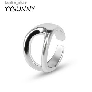 Ringos de cluster yysunny simples mulheres S925 Sterling Silver Fashion Hollo