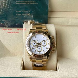 116508 40mm Movement Chronograph Daytonas Mechanical Clone Superclone 4130 Rolled ESE Watches Automatic Designers 904L Super Gold 406