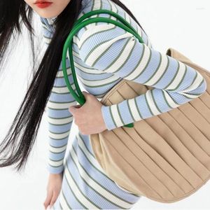 Shoulder Bags Round Bag Women Canvas Simple Korean Sweet High-capacity Purses And Handbags Girls