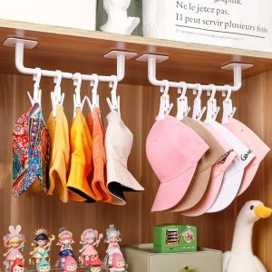 1/2 Pcs Cap Holder Hat Rack for Baseball Caps Adhesive Hat Hooks Wall Cap Hanger Kitchen Storage Rack Organizer Door Closet Hook