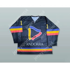 GDSIR Custom Andorra National Team 11 Black Hockey Jersey New Top Ed S-M-L-XL-XXL-3XL-4xl-5xl-6xl
