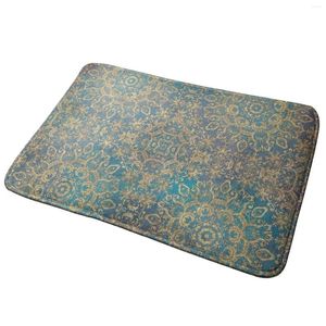 Dywany marokańskie sny wejściowe drzwi mata kąpiel dywan złota prusa niebieska arabska płytka Rococo vintage w trudnej sytuacji