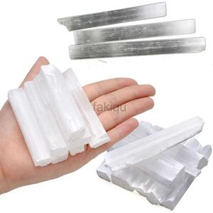 Massage Stones Rocks Irregular Shape Raw Gemstone Reiki Energy Jewelry Making White Selenite Wand Healing Stone Crystal Quartz Natural Gypsum Sticks 240403