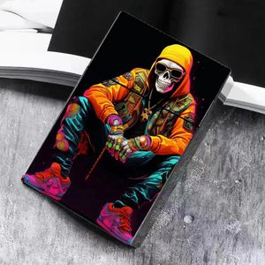 Cool Colorful Plastic Skull Bone Ghost Head Rökning Cigarett Storage Box Portable Automatisk Flip Cover Container Dry Herb Tobacco Housing Holder Stash Case DHL