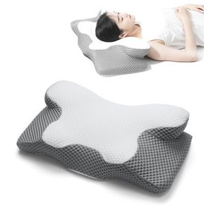Travesseiro lateral de borboleta rebote lenta Pillow para dormir, proteção do pescoço confortável anti -ronco travesseiro de memória