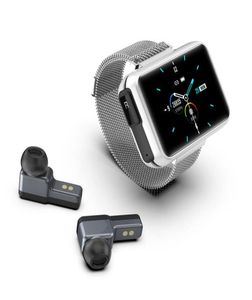 T91 Smart Watch Bracelet 2 in 1 TWS Wireless Bluetooth Earbuds 14 Inch Heart Rate Blood Pressure Fitness Wristband2589580