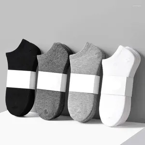 Men's Socks 5-10-12 Pairs Unisex Ankle Solid Women Men Sock Pack Black White Short Hosiery Thin Spring Summer