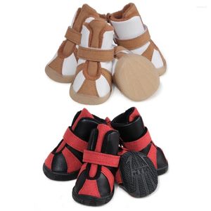 Abbigliamento per cani 4pcs/set di scarpe da compagnia invernale per cani di piccola taglia stivali da neve impermeabili per cuccioli caldi Chihuahua