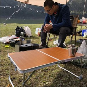 Furnishings Portable Outdoor Folding Table Camping Hiking Fishing Picnic Table Waterproof Folding Tables Desk Outdoor Furniture LoadBearing