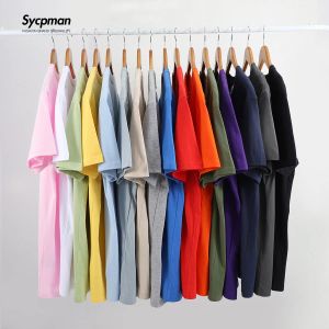 180GSM bawełniane solidne tshirty męskie mody marki mody Trend Białe czarne ubrania tee kobiety spersonalizowane produkty lato