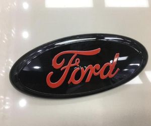 1pc für Ford 20042014 F150 Spiegel Schwarz Red Grill Badgetailgate Emblem Oval Decal5598284