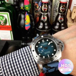 Zegarek designerski zegarki dla mężczyzn Mechaniczne zegarki Sapphire Mirror 47 mm 13 mm gumowe sportowe zegarek automatyczny ruch Watch Weng