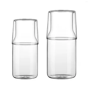 Wine Glasses Water Carafe With Tumbler Glass Cold Bottle Cup Set Large Capacity Bedside Pitcher High-Temperature