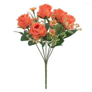 Dekorative Blumen Premium künstliche Rosen Rose Rose Realistische Simulation Erhaltungsfreie gefälschte Blumenstrauß für Hochzeitshaus