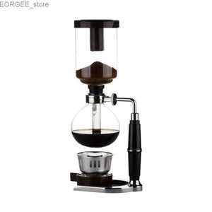 Кофе -производители стеклянная пластика Siphon Coffee Machine Glass Jar Home Diy Filter Manual Coffee Machine Y240403