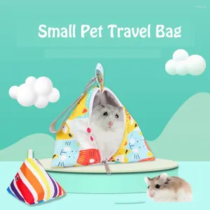 Transportadores de gatos pequenos animais de estimação de pet de viagem ao ar livre Triângulo Backpack Hamster carregando