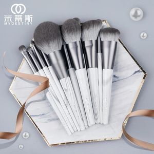 My Destiny Makeup Brushsuper Soft Synthetic Hair 12pcs Brushes Settapable Bagbeginer Make Up Kitbeauty 240403