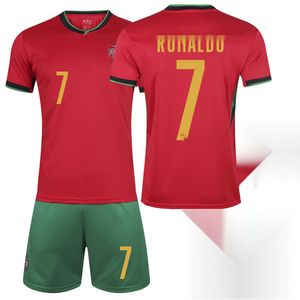 Portugal Jersey Cup Jersey Home Football Kit C Ronaldo No B Opłata koszulka Dzieci