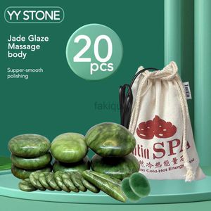 Pietre di massaggio rocce Tontin Jade Glaze Therapy Hot Stone Set Massager Back Back Health Care Stones per massaggio Spine Basalt Stone Spa 240403