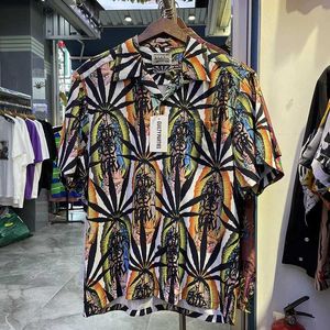 Herr t-shirts wacko maria mens hip hop rap hawaiian skjorta orm tryck harajuku lös mode sommar kort ärm y2k j240402