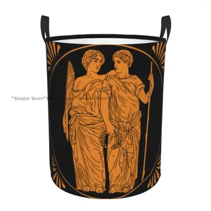 Laundry Bags Dirty Basket Ancient Greek Man In Tunic Stands Folding Clothing Storage Bucket Toy Home Waterproof Organizer