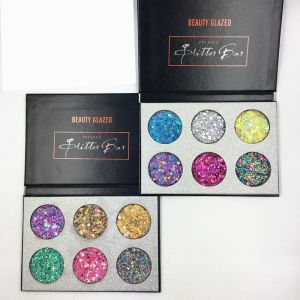 Shadow Beauty Glazed Glitter Injection Festival Glitter Makeup Pallete Shimmer Rainbow Diamond Face Body Eye Shadow Sequins Cosmetic