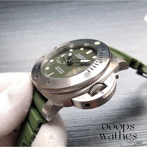 Designerski zegarek szafirowe lustro 47 mm z klamrą automatyczne ruchy gumowy opaska zegarkowa Weng